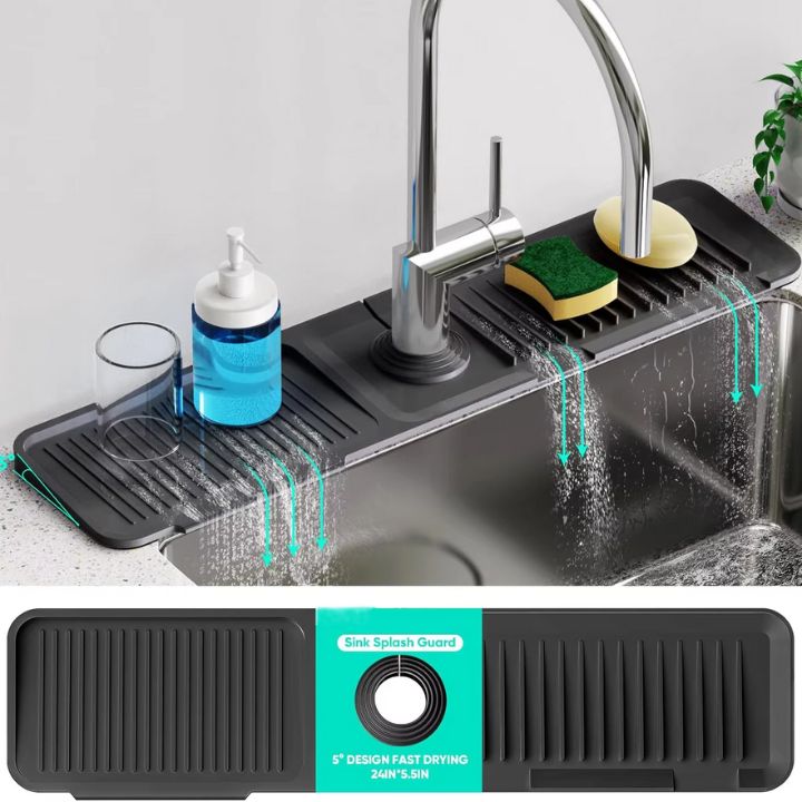 Moderner Spritzschutz aus Silikon für die Spüle – Halten Sie Ihre Arbeitsplatten trocken und makellos
