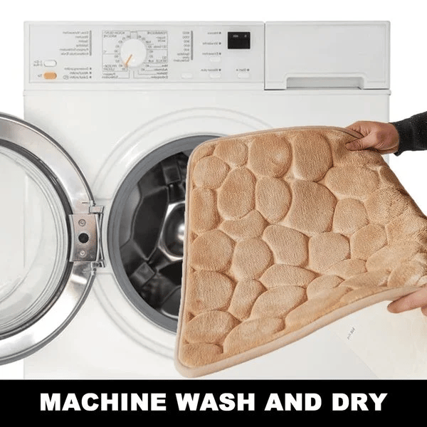 Badematte mit Kopfsteinpflasterprägung