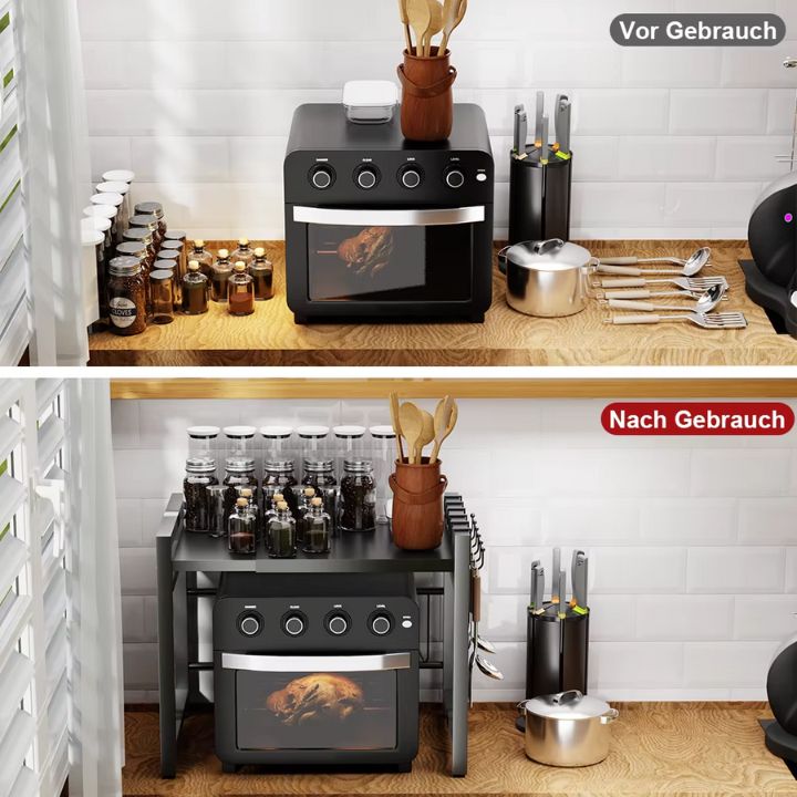 Premium verstellbarer Küchen-Organizer aus Edelstahl